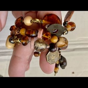 Vintage Chinese Healing Stone Bracelet
